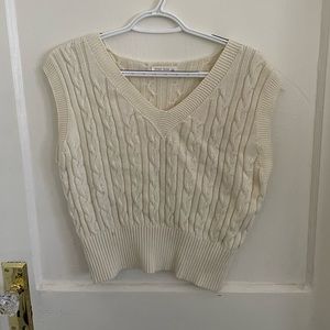 Cream sweater vest